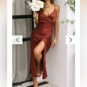 Rust bridesmaid dress